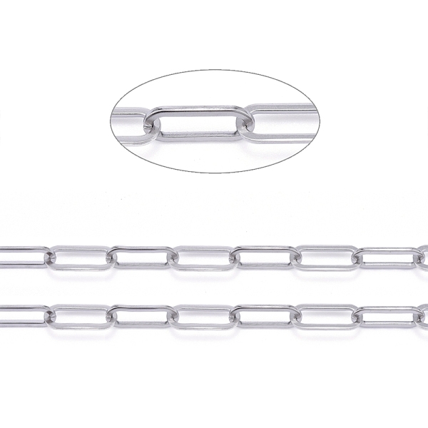 PandaHall 3.28 Feet 304 Stainless Steel Paperclip Chains, Drawn Elongated Cable Chains, Unwelded, Stainless Steel Color,16x6.5x1mm 304...
PandaHall 3.28 Feet 304 Stainless Steel Paperclip Chains, Drawn Elongated Cable Chains, Unwelded, Stainless Steel Color,16x6.5x1mm 304...