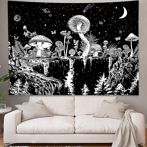 PandaHall Mushroom Polyester Wall Tapestry, Rectangle Trippy Tapestry for Wall Bedroom Living Room, Night, 1300x1500mm Polyester Others
PandaHall Mushroom Polyester Wall Tapestry, Rectangle Trippy Tapestry for Wall Bedroom Living Room, Night, 1300x1500mm Polyester Others