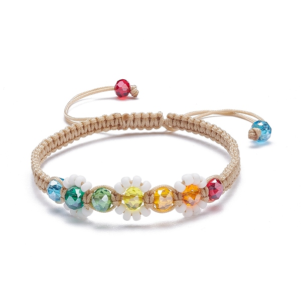 PandaHall Flower Shape Braided Bead Bracelet, Bling Glass Beads Adjustable Bracelet for Women, Colorful, Inner Diameter: 2-3/8~3-3/4 inch..., Multicolor
PandaHall Flower Shape Braided Bead Bracelet, Bling Glass Beads Adjustable Bracelet for Women, Colorful, Inner Diameter: 2-3/8~3-3/4 inch..., Multicolor