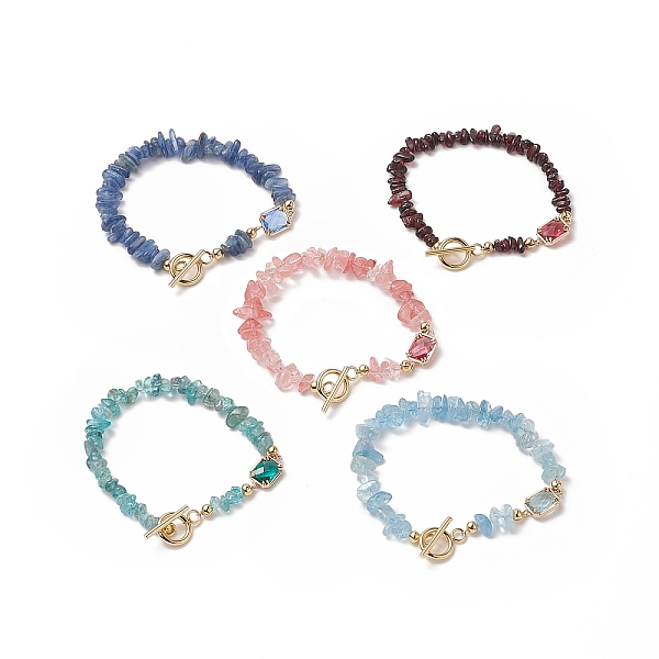 PandaHall Glass Rectangle Link Bracelet with Natural & Synthetic Mixed Gemstone Chips Beaded Chains for Women, 7-3/4 inch(19.7cm) Mixed...
PandaHall Glass Rectangle Link Bracelet with Natural & Synthetic Mixed Gemstone Chips Beaded Chains for Women, 7-3/4 inch(19.7cm) Mixed...