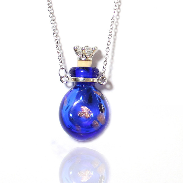 PandaHall Lampwork Crown Perfume Bottle Pendant Necklace Titanium Steel Chains for Women, Medium Blue, 17.72 inch(45cm) Lampwork
PandaHall Lampwork Crown Perfume Bottle Pendant Necklace Titanium Steel Chains for Women, Medium Blue, 17.72 inch(45cm) Lampwork