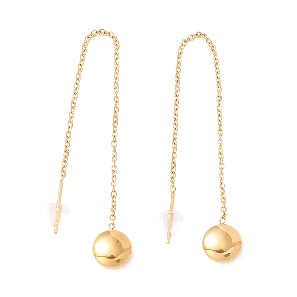 PandaHall Long Chain with Round Ball Dangle Stud Earrings, 304 Stainless Steel Ear Thread for Women, Golden, 100mm, Pin: 1mm 304 Stainless...
PandaHall Long Chain with Round Ball Dangle Stud Earrings, 304 Stainless Steel Ear Thread for Women, Golden, 100mm, Pin: 1mm 304 Stainless...