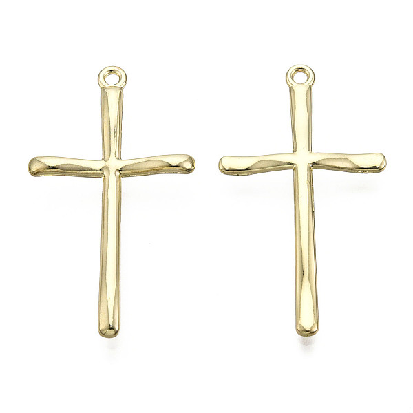 PandaHall Rack Plating Alloy Pendants, Cadmium Free & Lead Free, Cross Charms, Religion, Golden, 37.5x21x2.7mm, Hole: 1.6mm Alloy Cross
PandaHall Rack Plating Alloy Pendants, Cadmium Free & Lead Free, Cross Charms, Religion, Golden, 37.5x21x2.7mm, Hole: 1.6mm Alloy Cross