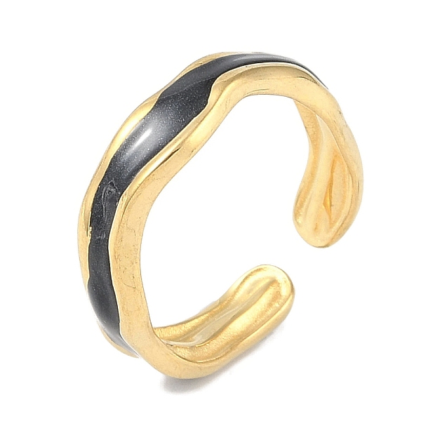 PandaHall Ion Plating(IP) 304 Stainless Steel Enamel Cuff Finger Rings, Open Rings for Women, Real 18K Gold Plated, Adjustable, 6mm 304..., Black
PandaHall Ion Plating(IP) 304 Stainless Steel Enamel Cuff Finger Rings, Open Rings for Women, Real 18K Gold Plated, Adjustable, 6mm 304..., Black