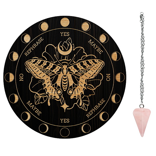 PandaHall AHADEMAKER Divination Sets, including 1Pc PVC Plastic Pendulum Board, 1Pc 304 Stainless Steel Cable Chain Necklaces, 1Pc Natural...
PandaHall AHADEMAKER Divination Sets, including 1Pc PVC Plastic Pendulum Board, 1Pc 304 Stainless Steel Cable Chain Necklaces, 1Pc Natural...