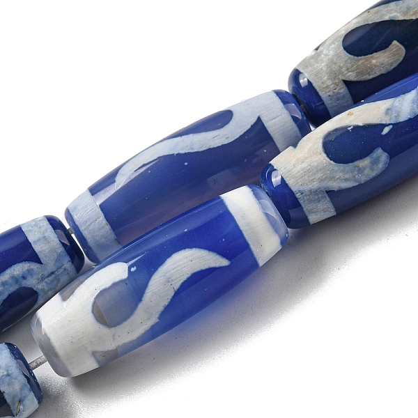 PandaHall Blue Tibetan Style dZi Beads Strands, Dyed Natural Agate Beads Strands, Drum Shape, Teardrop, 29~30x10mm, Hole: 1.4mm, about...
PandaHall Blue Tibetan Style dZi Beads Strands, Dyed Natural Agate Beads Strands, Drum Shape, Teardrop, 29~30x10mm, Hole: 1.4mm, about...