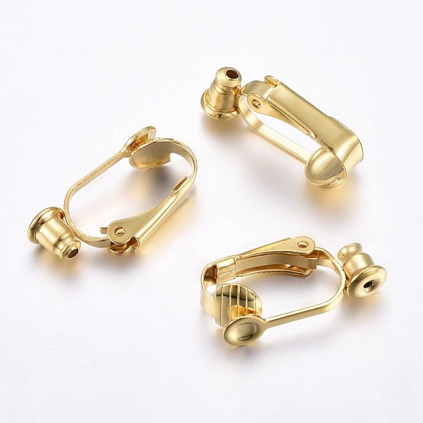 PandaHall 304 Stainless Steel Clip-on Earring Findings, Golden, 20.5x7.5x10mm, Hole: 0.7mm 304 Stainless Steel
PandaHall 304 Stainless Steel Clip-on Earring Findings, Golden, 20.5x7.5x10mm, Hole: 0.7mm 304 Stainless Steel