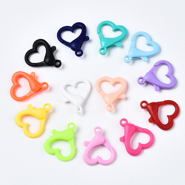 PandaHall Opaque Acrylic Lobster CLaw Clasps, Heart, Mixed Color, 26.5x22x6.5mm, Hole: 3mm Acrylic Heart Multicolor
PandaHall Opaque Acrylic Lobster CLaw Clasps, Heart, Mixed Color, 26.5x22x6.5mm, Hole: 3mm Acrylic Heart Multicolor