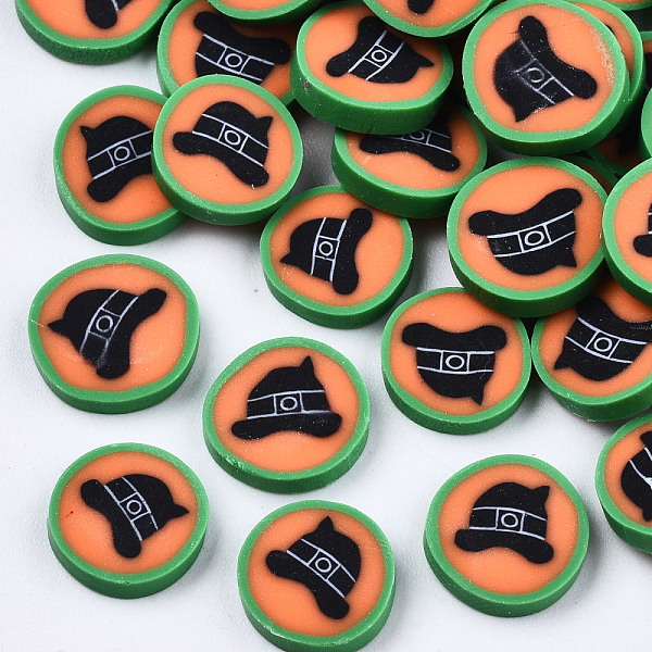 PandaHall Handmade Polymer Clay Cabochons, Flat Round with Halloween Cap, Green, 8~11x8~10x2mm, about 4550pcs/1000g Polymer Clay Flat Round...
PandaHall Handmade Polymer Clay Cabochons, Flat Round with Halloween Cap, Green, 8~11x8~10x2mm, about 4550pcs/1000g Polymer Clay Flat Round...