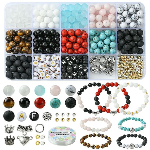 PandaHall DIY Natural & Synthetic Mixed Gemstone Stretch Bracelets Making Kits, 8~8.5mm, Hole: 1mm Mixed Stone Mixed Shapes Clear
PandaHall DIY Natural & Synthetic Mixed Gemstone Stretch Bracelets Making Kits, 8~8.5mm, Hole: 1mm Mixed Stone Mixed Shapes Clear