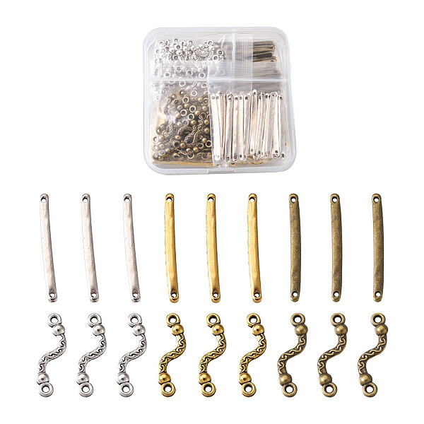 PandaHall Kissitty Tibetan Style Bar Links Connectors, for Jewelry Design, Lead Free & Nickel Free, Rectangle, Mixed Color, 180pcs/box Alloy...
PandaHall Kissitty Tibetan Style Bar Links Connectors, for Jewelry Design, Lead Free & Nickel Free, Rectangle, Mixed Color, 180pcs/box Alloy...