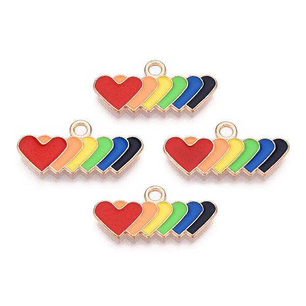 PandaHall Rainbow Color Pride Alloy Enamel Pendants, Heart Charms, Light Gold, Colorful, 10.2x21.6x1.5mm, Hole: 2mm Alloy+Enamel Heart
PandaHall Rainbow Color Pride Alloy Enamel Pendants, Heart Charms, Light Gold, Colorful, 10.2x21.6x1.5mm, Hole: 2mm Alloy+Enamel Heart