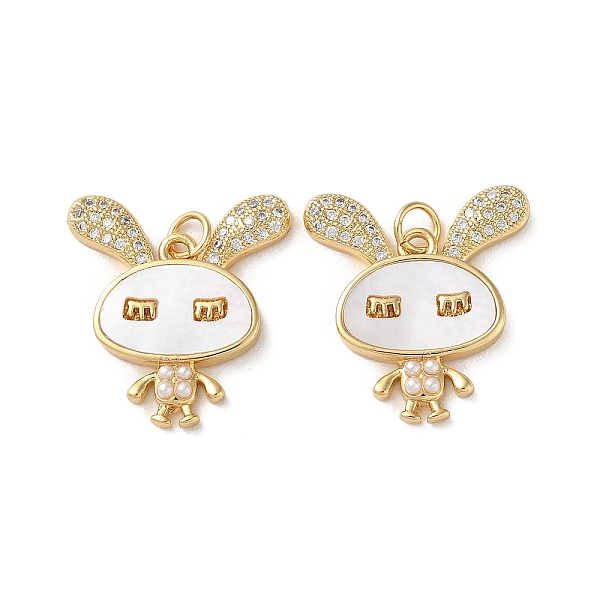 PandaHall Brass Micro Pave Cubic Zirconia Pendants, with Shell and ABS Pearl, Real 18K Gold Plated, Rabbit, Clear, 22x20.5x3mm, Hole: 3mm...
PandaHall Brass Micro Pave Cubic Zirconia Pendants, with Shell and ABS Pearl, Real 18K Gold Plated, Rabbit, Clear, 22x20.5x3mm, Hole: 3mm...