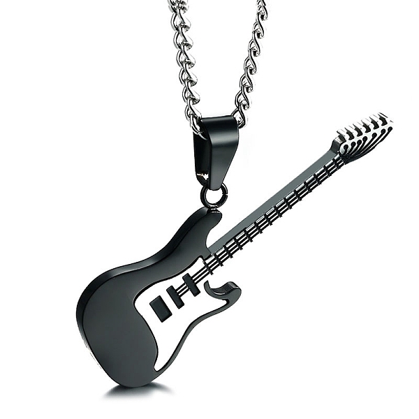 PandaHall Stainless Steel Pendant Necklaces, Guitar, Black, 23.62 inch(60cm) Stainless Steel Musical Instruments
PandaHall Stainless Steel Pendant Necklaces, Guitar, Black, 23.62 inch(60cm) Stainless Steel Musical Instruments