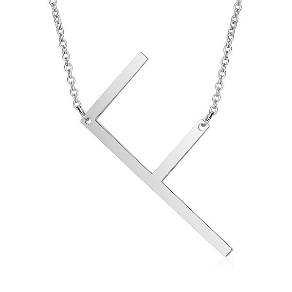 PandaHall 201 Stainless Steel Initial Pendants Necklaces, with Cable Chains, Letter, Letter.F, 17.3~18.3 inch(44~46.5cm)x1.5mm, LetterF...
PandaHall 201 Stainless Steel Initial Pendants Necklaces, with Cable Chains, Letter, Letter.F, 17.3~18.3 inch(44~46.5cm)x1.5mm, LetterF...