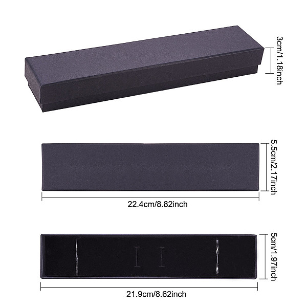 PandaHall BENECREAT 12 Pack 22.4x5.5x3cm Black Necklace Bracelet Boxes Rectangle Black Cardboard Jewellery Box with Velvet Filled for...
PandaHall BENECREAT 12 Pack 22.4x5.5x3cm Black Necklace Bracelet Boxes Rectangle Black Cardboard Jewellery Box with Velvet Filled for...