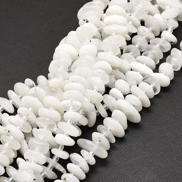 PandaHall Natural Rainbow Moonstone Beads Strands, Nuggets, 8~11x9~14x1.5~5mm, Hole: 0.8mm, about 74pcs/strand, 15.55''(39.5cm) Rainbow...
PandaHall Natural Rainbow Moonstone Beads Strands, Nuggets, 8~11x9~14x1.5~5mm, Hole: 0.8mm, about 74pcs/strand, 15.55''(39.5cm) Rainbow...