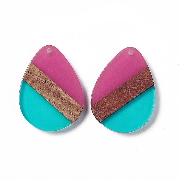PandaHall Transparent Resin & Walnut Wood Pendants, Water Drop Charms, Turquoise, 35.5x26x3.5mm, Hole: 2mm Resin+Wood Teardrop Green
PandaHall Transparent Resin & Walnut Wood Pendants, Water Drop Charms, Turquoise, 35.5x26x3.5mm, Hole: 2mm Resin+Wood Teardrop Green