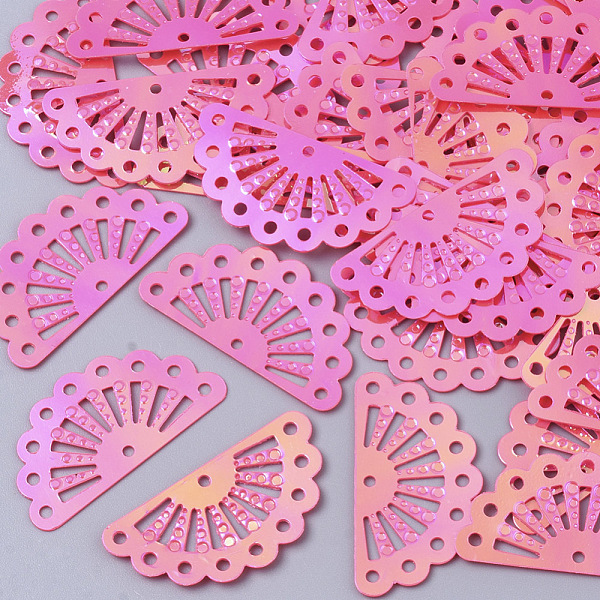 PandaHall Ornament Accessories, PVC Plastic Paillette/Sequins Beads, AB Color, Fan, Hot Pink, 15x29x0.5mm, Hole: 1.2mm, about 5000pcs/500g...
PandaHall Ornament Accessories, PVC Plastic Paillette/Sequins Beads, AB Color, Fan, Hot Pink, 15x29x0.5mm, Hole: 1.2mm, about 5000pcs/500g...