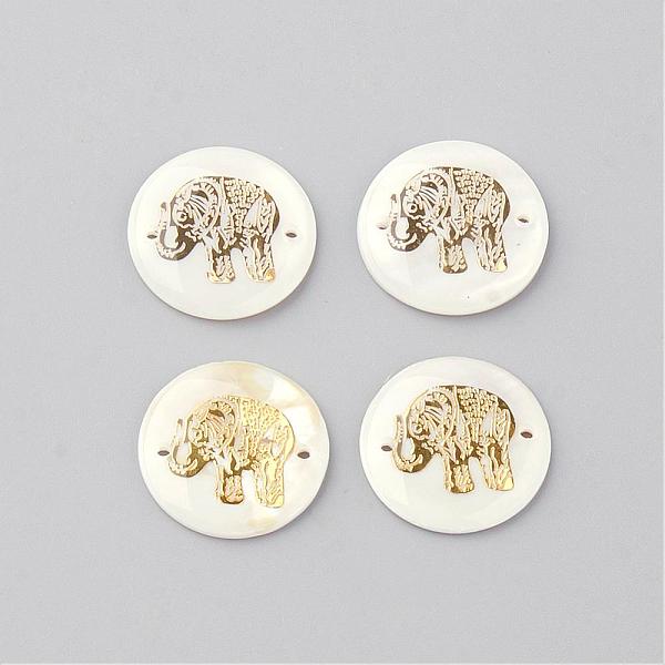 PandaHall Freshwater Shell Links connectors, Flat Round with Elephant, Golden, 20x3mm, Hole: 1mm Shell Round
PandaHall Freshwater Shell Links connectors, Flat Round with Elephant, Golden, 20x3mm, Hole: 1mm Shell Round