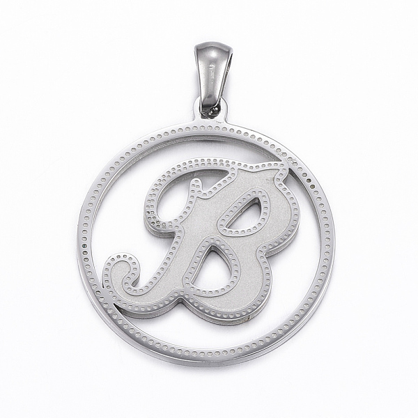 PandaHall 304 Stainless Steel Pendants, Flat Round with Letter.B, Stainless Steel Color, 28x25x1.2mm, Hole: 6x3mm 304 Stainless Steel Letter...
PandaHall 304 Stainless Steel Pendants, Flat Round with Letter.B, Stainless Steel Color, 28x25x1.2mm, Hole: 6x3mm 304 Stainless Steel Letter...