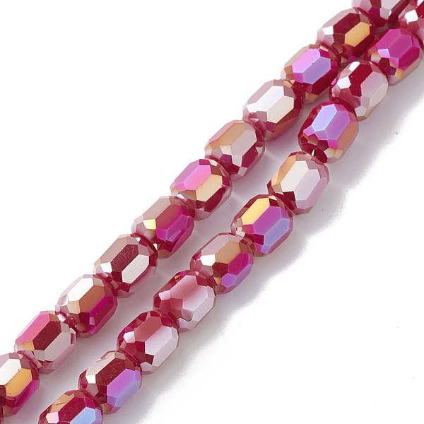 PandaHall Electroplate Glass Beads Strands, AB Color Plated, Faceted, Barrel, Crimson, 8~8.5x8mm, Hole: 1.5mm, about 80pcs/strand, 26.30''..., Pink
PandaHall Electroplate Glass Beads Strands, AB Color Plated, Faceted, Barrel, Crimson, 8~8.5x8mm, Hole: 1.5mm, about 80pcs/strand, 26.30''..., Pink