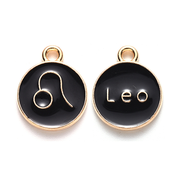 PandaHall Alloy Enamel Pendants, Cadmium Free & Lead Free, Flat Round with Constellation, Light Gold, Black, Leo, 22x18x2mm, Hole: 1.5mm...
PandaHall Alloy Enamel Pendants, Cadmium Free & Lead Free, Flat Round with Constellation, Light Gold, Black, Leo, 22x18x2mm, Hole: 1.5mm...