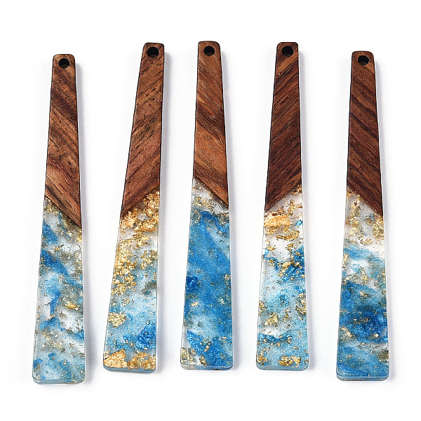 PandaHall Transparent Resin & Walnut Wood Big Pendants, with Gold Foil, Trapezoid Charms, Cornflower Blue, 69.5x10x3.5mm, Hole: 2mm...
PandaHall Transparent Resin & Walnut Wood Big Pendants, with Gold Foil, Trapezoid Charms, Cornflower Blue, 69.5x10x3.5mm, Hole: 2mm...