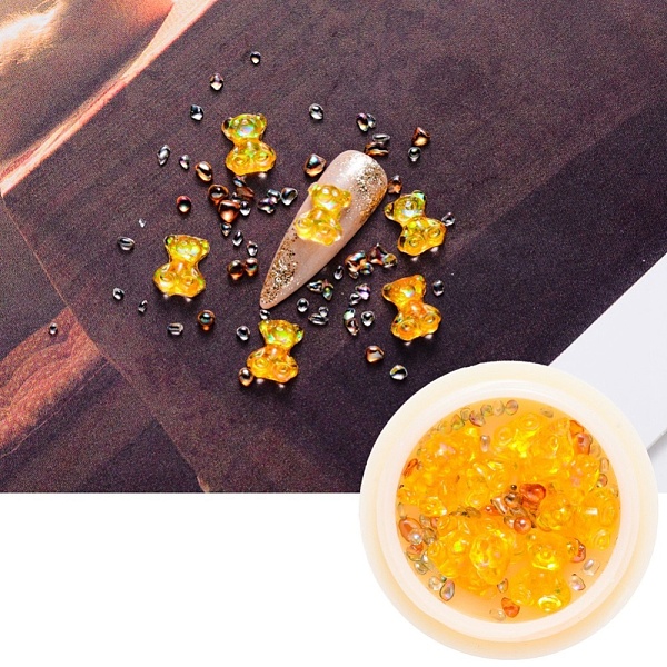 PandaHall Nail Art Decoration Accessories, with Resin Cabochons and Glass No Hole Beads, Chip & Bear, Orange, 10x8x4mm & 0.5~4x0.5~2x0.5~2mm...
PandaHall Nail Art Decoration Accessories, with Resin Cabochons and Glass No Hole Beads, Chip & Bear, Orange, 10x8x4mm & 0.5~4x0.5~2x0.5~2mm...