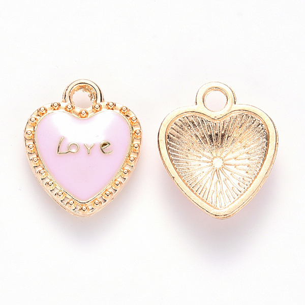 PandaHall Alloy Enamel Pendants, Heart, with Word LOVE, for Valentine's Day, Light Gold, Pink, 16x13x3mm, Hole: 2mm Alloy+Enamel Heart Pink
PandaHall Alloy Enamel Pendants, Heart, with Word LOVE, for Valentine's Day, Light Gold, Pink, 16x13x3mm, Hole: 2mm Alloy+Enamel Heart Pink