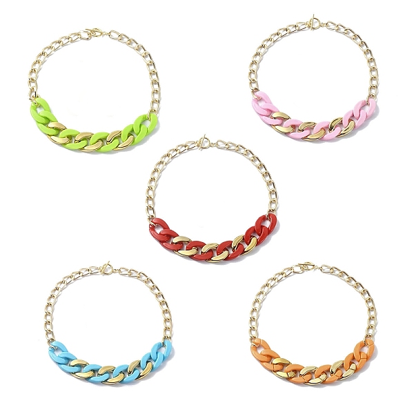 PandaHall Acrylic & Aluminum Curb Chain Necklace, Mixed Color, 16.93 inch(43cm) Acrylic Oval Multicolor
PandaHall Acrylic & Aluminum Curb Chain Necklace, Mixed Color, 16.93 inch(43cm) Acrylic Oval Multicolor