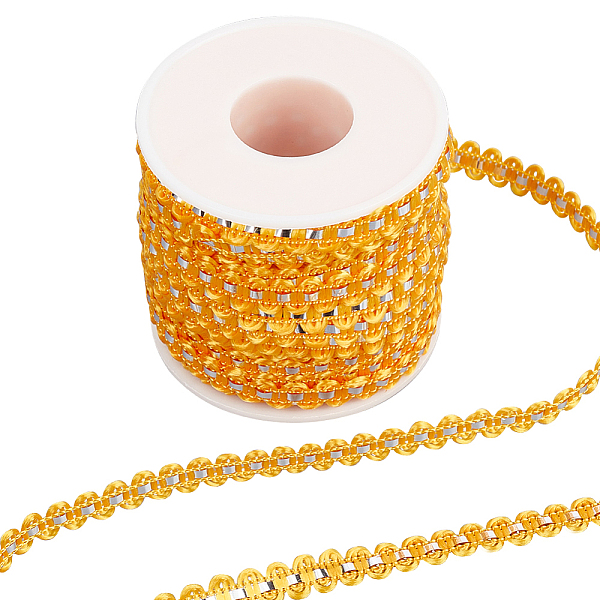 PandaHall Gorgecraft 25M Metallic Yarn Lace Ribbons, Jacquard Ribbon, Garment Accessories, Goldenrod, 1/4 inch(8mm) Polyester Gold
PandaHall Gorgecraft 25M Metallic Yarn Lace Ribbons, Jacquard Ribbon, Garment Accessories, Goldenrod, 1/4 inch(8mm) Polyester Gold