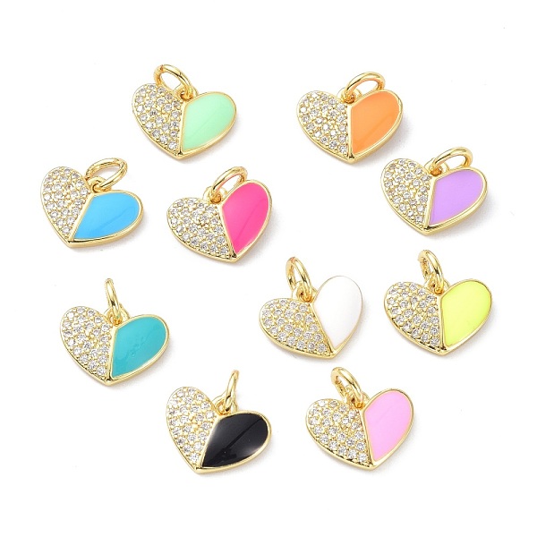 PandaHall Brass Clear Cubic Zirconia Enamel Pendant, with Jump Rings, Long-Lasting Plated, Lead Free & Cadmium Free, Heart, Real 18K Gold..., Multicolor
PandaHall Brass Clear Cubic Zirconia Enamel Pendant, with Jump Rings, Long-Lasting Plated, Lead Free & Cadmium Free, Heart, Real 18K Gold..., Multicolor