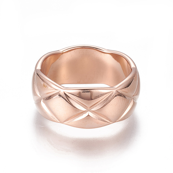 PandaHall 304 Stainless Steel Finger Rings, Wide Band Rings, Rose Gold, Size 6~10, 16~20mm 304 Stainless Steel
PandaHall 304 Stainless Steel Finger Rings, Wide Band Rings, Rose Gold, Size 6~10, 16~20mm 304 Stainless Steel