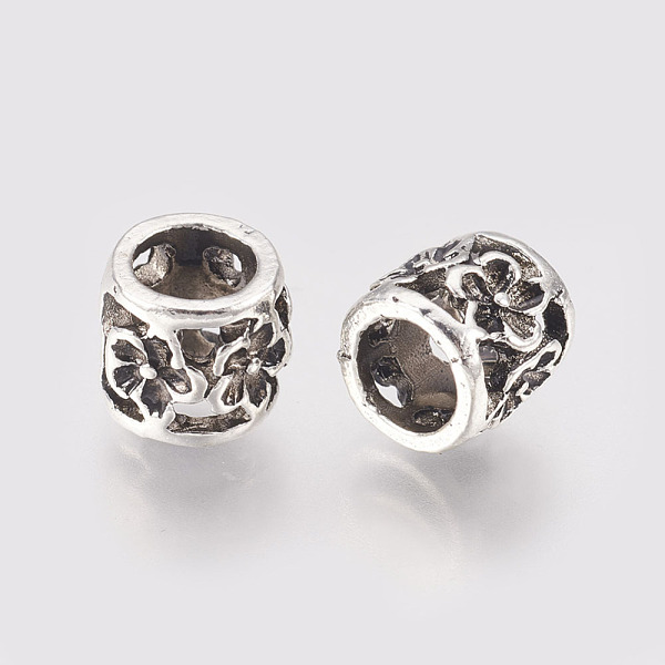 PandaHall Hollow Alloy Beads, Large Hole Beads, Column with Flower, Antique Silver, 9.5x8.5mm, Hole: 6mm Alloy Column
PandaHall Hollow Alloy Beads, Large Hole Beads, Column with Flower, Antique Silver, 9.5x8.5mm, Hole: 6mm Alloy Column
