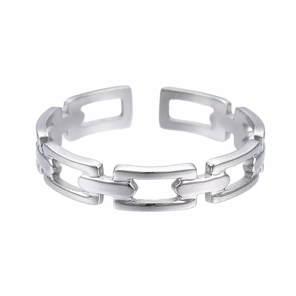 PandaHall 304 Stainless Steel Rectangle Wrap Open Cuff Ring, Chunky Hollow Ring for Women, Stainless Steel Color, US Size 7(17.3mm) 304...
PandaHall 304 Stainless Steel Rectangle Wrap Open Cuff Ring, Chunky Hollow Ring for Women, Stainless Steel Color, US Size 7(17.3mm) 304...
