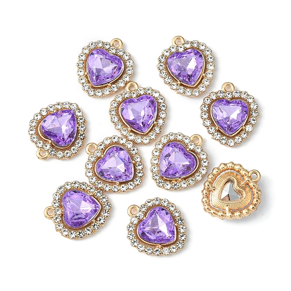 PandaHall Alloy Rhinestone Charms, Heart, Light Gold, Light Amethyst, 18x16x5mm, Hole: 1.4mm Alloy+Rhinestone Heart Purple
PandaHall Alloy Rhinestone Charms, Heart, Light Gold, Light Amethyst, 18x16x5mm, Hole: 1.4mm Alloy+Rhinestone Heart Purple