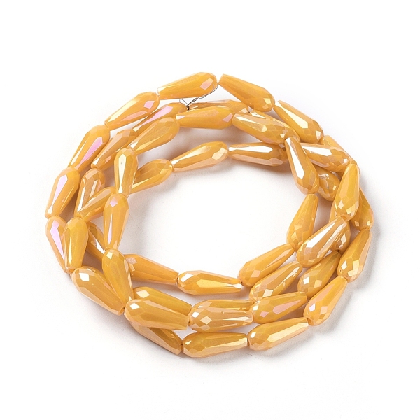 PandaHall Electroplated Opaque Glass Beads Strands, Full Rainbow Plated, Faceted, Teardrop, Orange, 15x6mm, Hole: 1mm, about 50pcs/Strand...
PandaHall Electroplated Opaque Glass Beads Strands, Full Rainbow Plated, Faceted, Teardrop, Orange, 15x6mm, Hole: 1mm, about 50pcs/Strand...