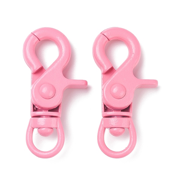 PandaHall Zinc Alloy Swivel Clasps, Hot Pink, 42x21.5~22x8mm, Hole: 6x8.5mm Alloy Pink
PandaHall Zinc Alloy Swivel Clasps, Hot Pink, 42x21.5~22x8mm, Hole: 6x8.5mm Alloy Pink