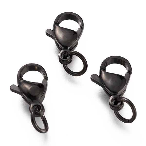 PandaHall 304 Stainless Steel Lobster Claw Clasps, With Jump Ring, Electrophoresis Black, 12x7x3.5mm, Hole: 3mm, Jump Ring: 5x0.6mm 304...
PandaHall 304 Stainless Steel Lobster Claw Clasps, With Jump Ring, Electrophoresis Black, 12x7x3.5mm, Hole: 3mm, Jump Ring: 5x0.6mm 304...