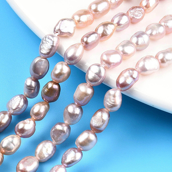 PandaHall Natural Cultured Freshwater Pearl Beads Strands, Two Sides Polished, Nuggets, Rosy Brown, 6.5~9x5.5~6.5mm, Hole: 0.7mm, about...
PandaHall Natural Cultured Freshwater Pearl Beads Strands, Two Sides Polished, Nuggets, Rosy Brown, 6.5~9x5.5~6.5mm, Hole: 0.7mm, about...