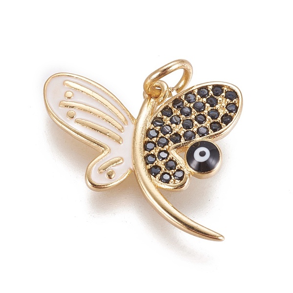 PandaHall Brass Enamel Charms, with Micro Pave Cubic Zirconia, Butterfly with Evil Eye, Golden, 15x18.5x2~3.5mm, Hole: 3mm Brass+Cubic...
PandaHall Brass Enamel Charms, with Micro Pave Cubic Zirconia, Butterfly with Evil Eye, Golden, 15x18.5x2~3.5mm, Hole: 3mm Brass+Cubic...