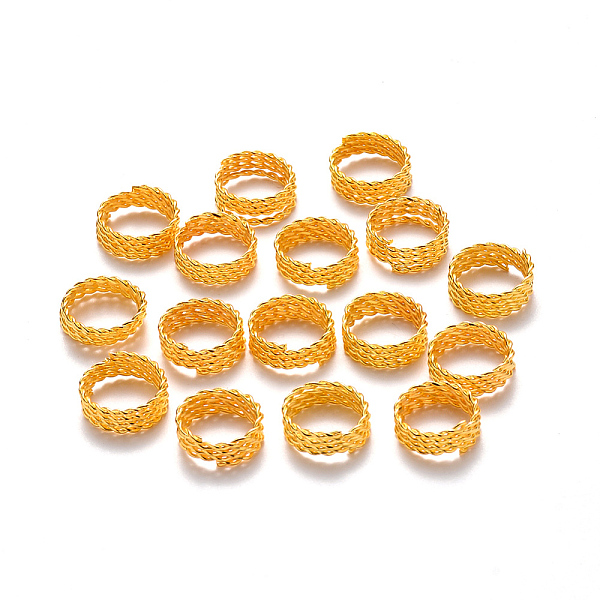 PandaHall Iron Dreadlocks Beads Hair Decoration, Hair Coil Cuffs, Ring, 4 Loops, Golden, 14x5mm, Hole: 11.5mm Iron
PandaHall Iron Dreadlocks Beads Hair Decoration, Hair Coil Cuffs, Ring, 4 Loops, Golden, 14x5mm, Hole: 11.5mm Iron