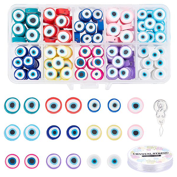PandaHall 250Pcs 10 Colors Handmade Polymer Clay Beads, 1 Roll Elastic Crystal Thread and 1Pc Aluminum Threaders, for DIY Kits, Mixed Color..., Multicolor
PandaHall 250Pcs 10 Colors Handmade Polymer Clay Beads, 1 Roll Elastic Crystal Thread and 1Pc Aluminum Threaders, for DIY Kits, Mixed Color..., Multicolor