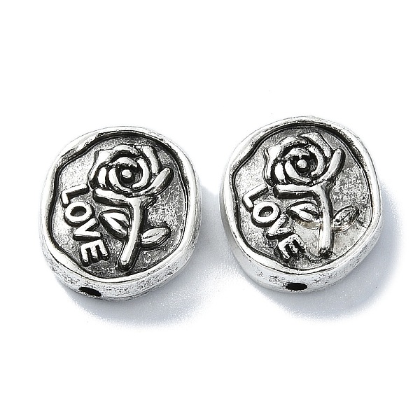 PandaHall Tibetan Style Alloy Beads, Oval with Rose Flower, Antique Silver, 14x13x6mm, Hole: 1.6mm, about 148pcs/500g Alloy Oval
PandaHall Tibetan Style Alloy Beads, Oval with Rose Flower, Antique Silver, 14x13x6mm, Hole: 1.6mm, about 148pcs/500g Alloy Oval