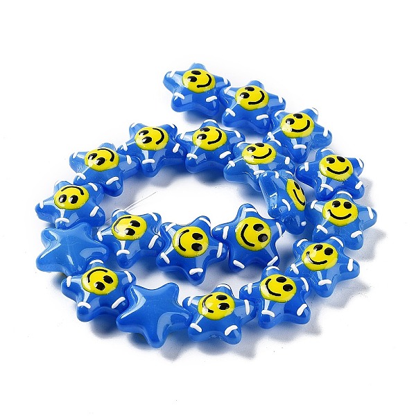 PandaHall Glass Enamel Beads, Star with Smiling Face Pattern, Royal Blue, 20.5x22x11mm, Hole: 1.6mm Glass Star
PandaHall Glass Enamel Beads, Star with Smiling Face Pattern, Royal Blue, 20.5x22x11mm, Hole: 1.6mm Glass Star