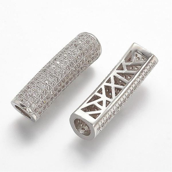 PandaHall Brass Micro Pave Cubic Zirconia Tube Beads, Tube, Large Hole Beads, Hollow, Clear, Platinum, 30x8.5x8mm, Hole: 5mm Brass+Cubic...
PandaHall Brass Micro Pave Cubic Zirconia Tube Beads, Tube, Large Hole Beads, Hollow, Clear, Platinum, 30x8.5x8mm, Hole: 5mm Brass+Cubic...
