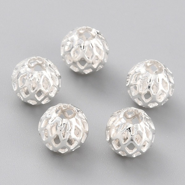 PandaHall Long-Lasting Plated Hollowed Brass Beads, Filigree Beads, Round, 925 Sterling Silver Plated, 7.5x7mm, Hole: 3mm Brass Round
PandaHall Long-Lasting Plated Hollowed Brass Beads, Filigree Beads, Round, 925 Sterling Silver Plated, 7.5x7mm, Hole: 3mm Brass Round