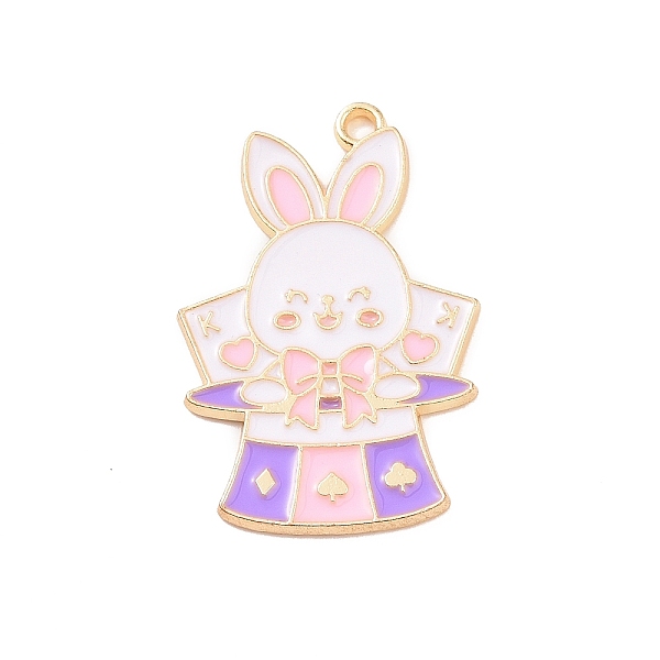 PandaHall Alloy Enamel Pendants, Golden, Rabbit with Playing Cards Charm, Lavender Blush, 33x22x1.5mm, Hole: 2mm Alloy+Enamel Rabbit
PandaHall Alloy Enamel Pendants, Golden, Rabbit with Playing Cards Charm, Lavender Blush, 33x22x1.5mm, Hole: 2mm Alloy+Enamel Rabbit