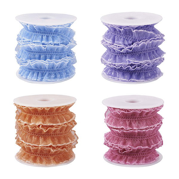PandaHall 20 Yards 4 Colors Organza Elastic Lace Ribbon, Double Ruffled Organza Trim, for Clothes Sewing Embellishment, Mixed Color, 3/4..., Multicolor
PandaHall 20 Yards 4 Colors Organza Elastic Lace Ribbon, Double Ruffled Organza Trim, for Clothes Sewing Embellishment, Mixed Color, 3/4..., Multicolor